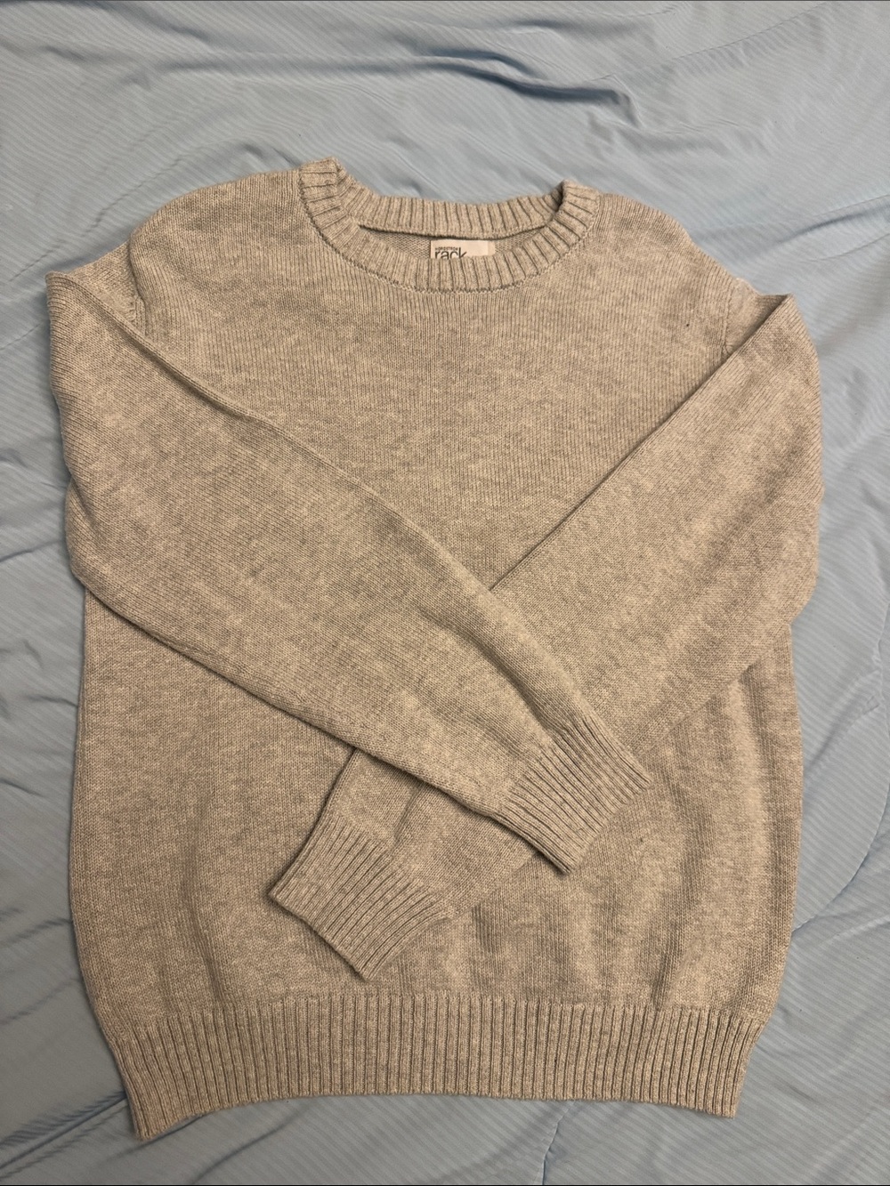 Kids Light Gray Crewneck Sweater - Soft Knit